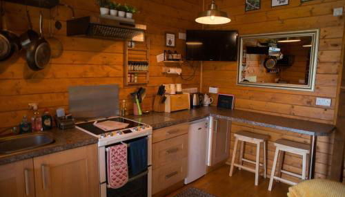 APPLE Cabin - Little Log Cabin in Wales - Foto 5, stove