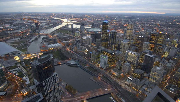 Vista panorâmica do Melbourne Skydeck