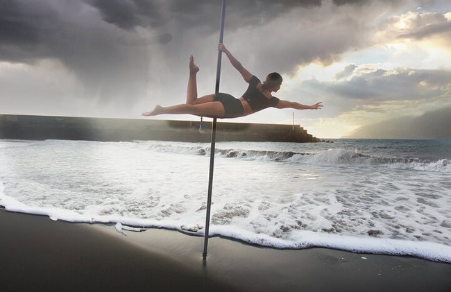 Black Sand Beach Sunrise Pole Dance Sesión de fotos y vídeo de drones - Foto 6