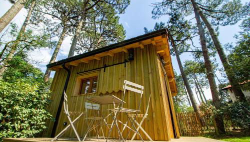Cabane forêt proche plage avec piscine partagée - Foto 2, Garden, Garden view