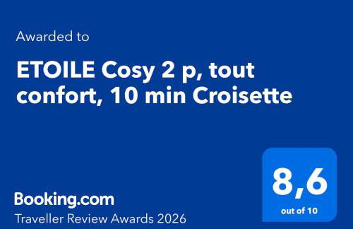 ETOILE Cosy 2 p, tout confort, 10 min Croisette - Foto 2