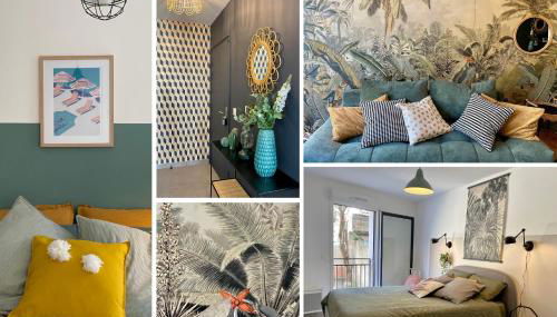 NOUVEAU - Jungle Montpeul - Clim - Wifi fibre - Netflix - 5' du centre et gare - Parking - Loggia - 15' des plages - Foto 5