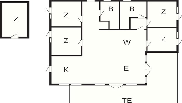 Holiday Home in Knebel - Foto 5, Plano