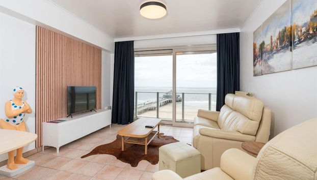 Flat in Knokke With Pier and Sea Views - Foto 5, Sala de estar