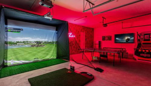 Desert Oasis: Pool, Spa, Golf Sim + EV Charger - Foto 4, Game Room