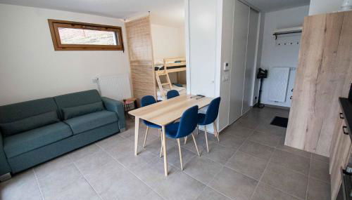 Dans résidence neuve LE SNOW ROC sur les pistes, grand studio cosy 5 pers avec terrasse panoramique, SAUNA, WIFI - Foto 4