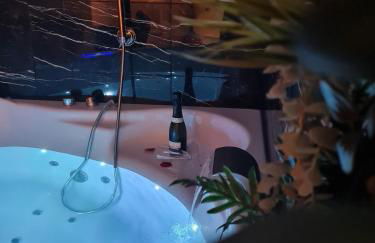 Spa-Sauna-Ciel de pluie tropicale-Champagne Nuit Romantique - Escapade Mâconnaise - Foto 6
