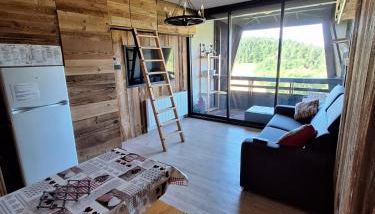 Studio cabine 4 pers Cosy esprit chalet Les glovettes - Photo 4