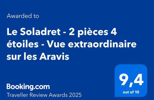 Le Soladret - 2 pièces 4 étoiles - Vue extraordinaire sur les Aravis - Foto 3