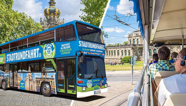 Percorrendo Desden de ônibus