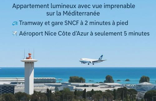 F2 ou F3 ,appartement climatisé neuf, magnifique vue sur mer et aéroport, proche tram et gare sncf 1 min,aéroport 3 minutes, 3 rooms, new AC apartment, magnificent sea and airport views, close to tram and SNCF train station 1 min, airport 3 min - Foto 1