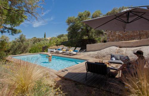 Villa bodri, maison en pierre avec vue mer et piscine chauffée - Foto 23