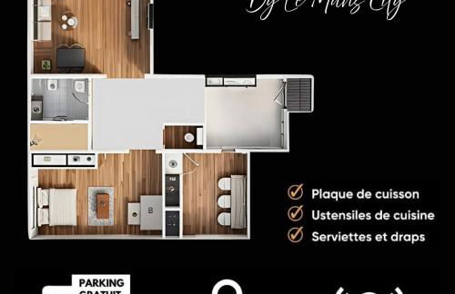 Sweet & Home - Centre-ville & Proche Circuit des 24H - Climatisé - Parking - by Le Mans City - Foto 3