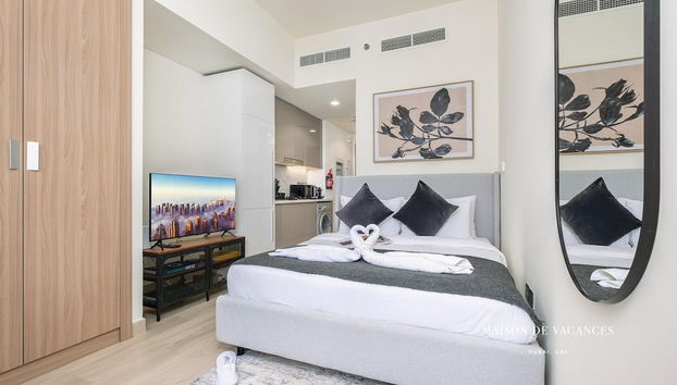 Large Balcony Studio 10 Minutes From Dubai Mall - Foto 5, Habitación