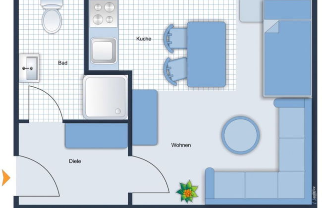 Einfache 1-Zimmer Wohnung für max 4 - Foto 8