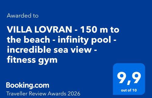 VILLA LOVRAN - 150 m to the beach - infinity pool - incredible sea view - fitness gym - Photo 21