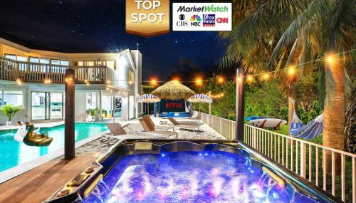 Beachfront Oasis w Htd Pool Cinema Game-Room Tiki - Foto 1