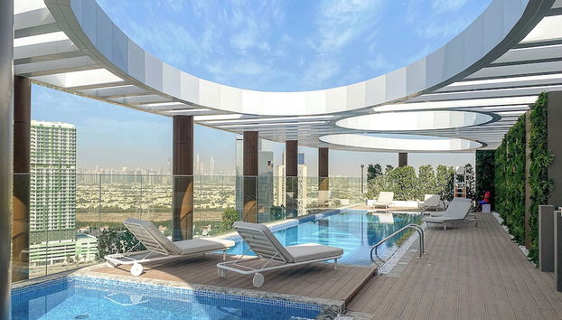 Modern Studio With Rooftop Pool and gym in JVC - Foto 5, Habitación