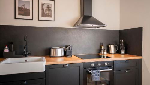 Wild Western Apartment - Sauna, Balkon, Netflix, Nespresso, Messe - Photo 2, stove, dishwasher, toaster