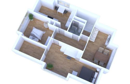 Schönes City-Apartment mit 2 Schlafzimmer, Parkplatz, ruhig und hell, D46-DG - Photo 41