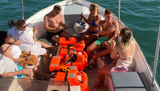 Durante la traversata sul fiume Guadiana