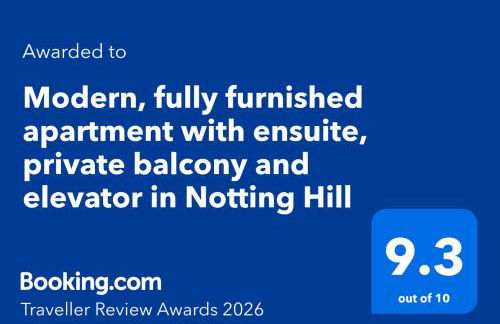 Modern, fully furnished apartment with ensuite, private balcony and elevator in Notting Hill - Foto 2