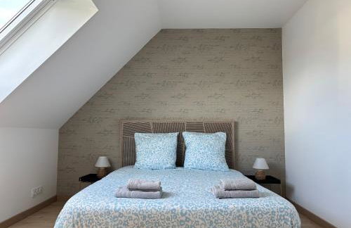 Les Voiles, maison bien équipée 10 p 2 sdb, 2 WC, spacieuse lumineuse avec jardin clos, garage, terrasse, parking privatif, à 950 m de la plage d'Asnelles et tous commerces, près de Bayeux et Arromanches, chiens bienvenus - Foto 12