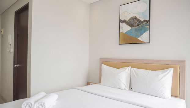 Warm And Minimalist Studio Transpark Bintaro Apartment - Foto 3, Habitación
