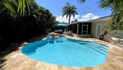 Deerfield Beach heated pool house - Photo 1, Garden, sunbed, Garden view