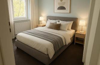 Polsumer Residence Moderne Unterkunft für Monteure & Familien nahe Veltins-Arena, Movie Park, Nordsternpark, Amphitheater & Autobahnen A2 & A42 mit Balkon - Photo 1