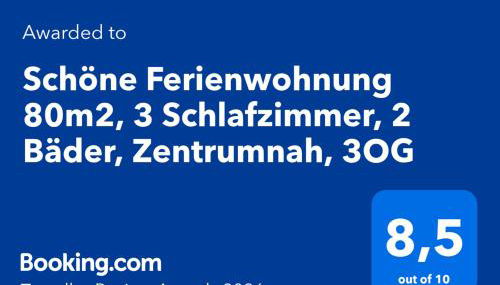 Schöne Ferienwohnung 80m2, 3 Schlafzimmer, 2 Bäder, Zentrumnah, 3OG - Photo 3