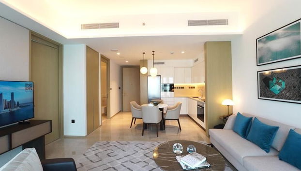 High Floor Stylish 1BR Address Harbour - Foto 4, Zona de estar