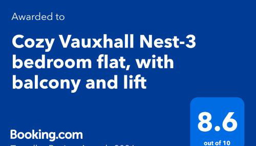Vauxhall Central - Spacious 3-Bed Serviced Apartment- Balcony-Free Parking - Lift - Sleeps 7 - Foto 2
