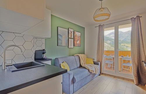 Studio de charme avec vue sur le Val d'Allos, parking et Wifi gratuit - Photo 4