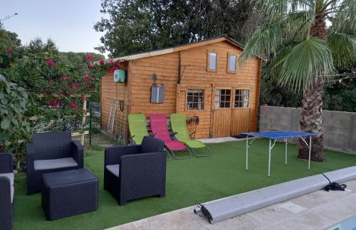 Casa di legnu ,charmant chalet avec piscine - Foto 11