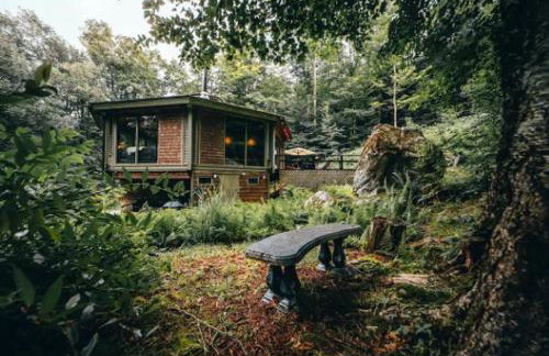 Imaginative Octogonal Glass Treehouse on Seven Private Acres near Great Barrington, MA - Foto 24