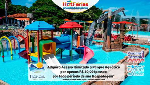 Everest Flat Service com Piscinas Termais, próx ao Shopping Singapura, Water Park, Clube Prive, Riviera, Boulevard - HotFérias - Foto 5