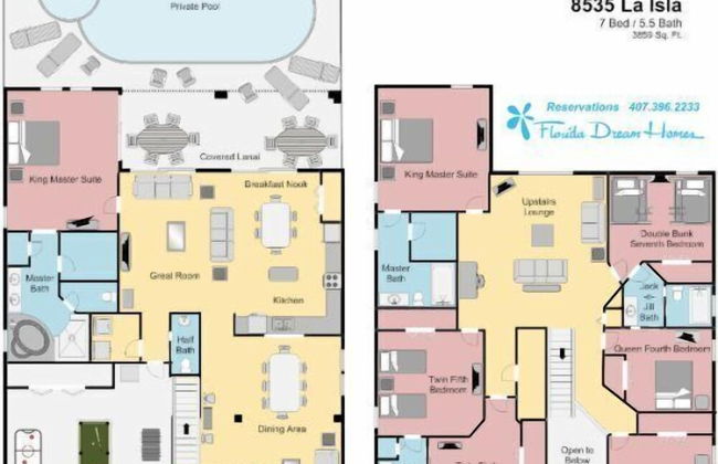 7 Bedrooms in Large Private Vacation Home by Florida Dream Homes - Foto 52