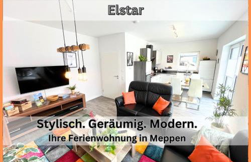 Ferienhaus "Elstar" Meppen Ebenerdig Carport Terrasse Neubau NETFLIX Free WIFI 2 Schlafzimmer Küche - Foto 1