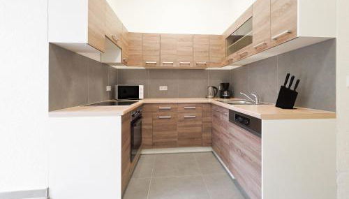 Tolstov Apartments - 3 Room Apartment - Kitchen - Dining Room - Terrace - 25 min to Messe DUS - Foto 4, stove, dishwasher