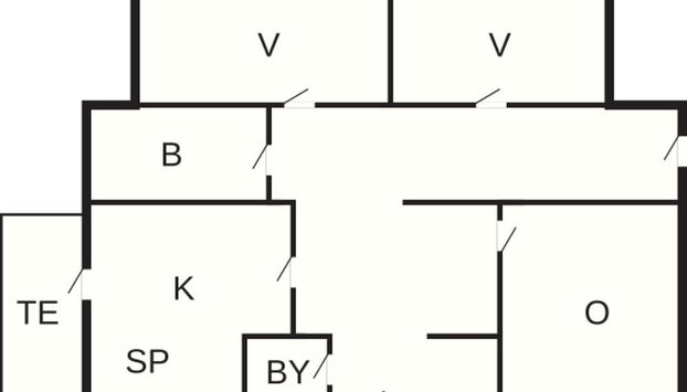 4 Person Holiday Home in Asbro - Foto 3, Grundriss