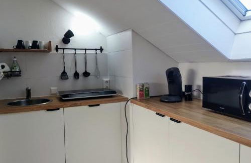 Studio "Küssaburg-Blick" - grosse Dachterrasse - Boxspringbett - nahe Therme Bad Zurzach, CH - Foto 8