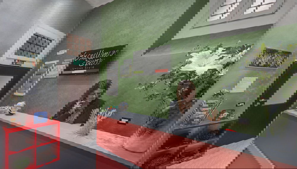 Mostrador de check-in y check-out