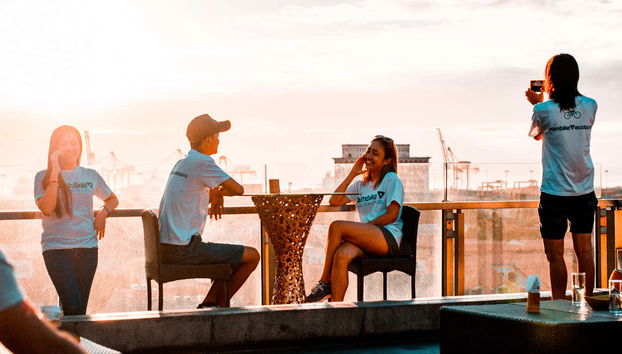 Desfrutando do entardecer