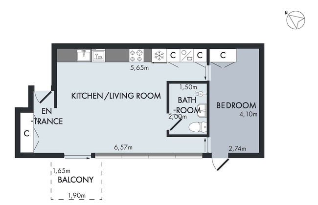 Sanders Keep - Chic 1-bdr Apt in Modern Nordhavn - Foto 11