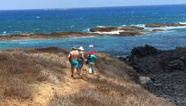 Durante a trilha Costa Azul