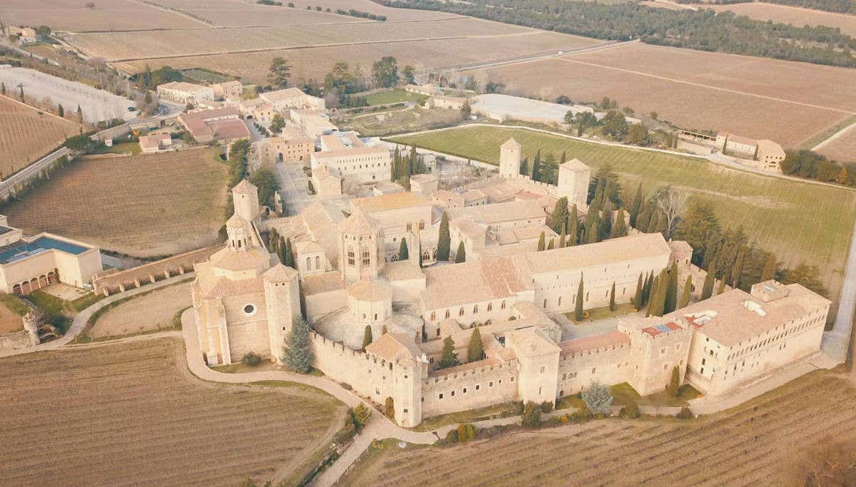 Aerial view of the Monastery of Santa Maria de Poblet