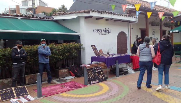 Vendedores ambulantes em Usaquén