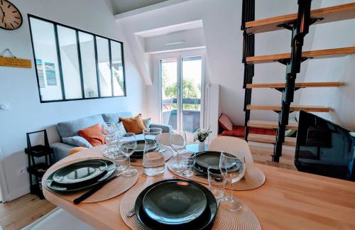 Duplex vue mer à deux pas de la plage, balcon et espace cinéma - Foto 9