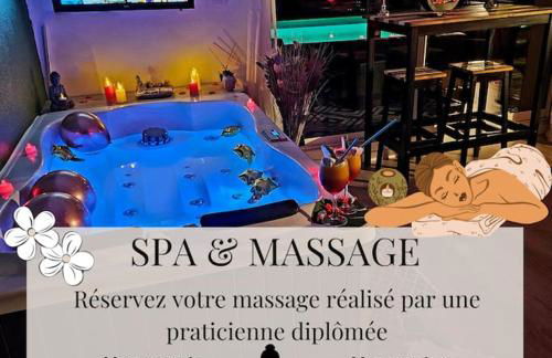 App jacuzzi & piscine privée - loveroom - Suite Emeraude - Foto 16
